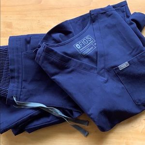 Figs Scrubs Set (Navy)